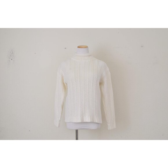 Vintage 90s High-neck Acrylic Snowflake  Sweater size M‎ - Picture 9 of 10